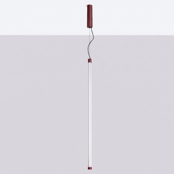 LED Hängelampe dimmbar Push-DIM Burgund 4000K Ø3 cm