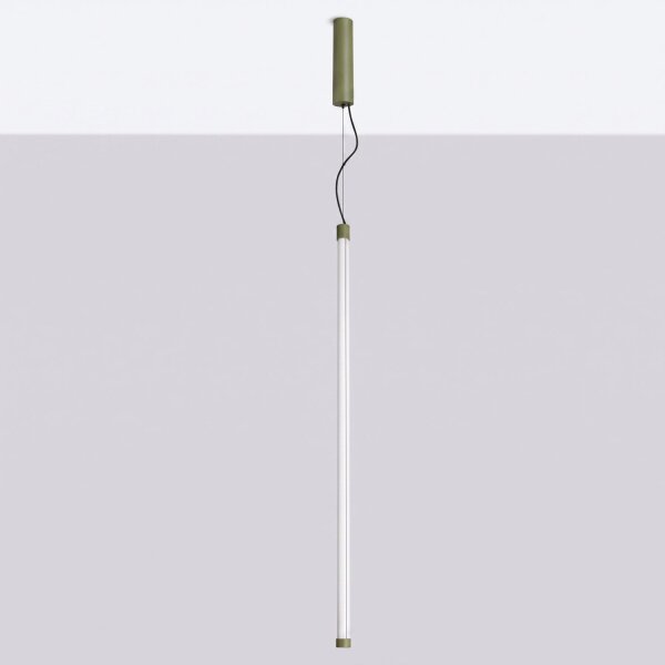 LED Pendelleuchte dimmbar Push-DIM Olivgrün 3000K Ø3 cm