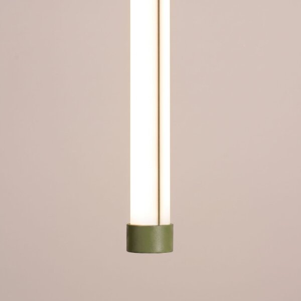 LED Pendelleuchte dimmbar Push-DIM Olivgrün 3000K Ø3 cm