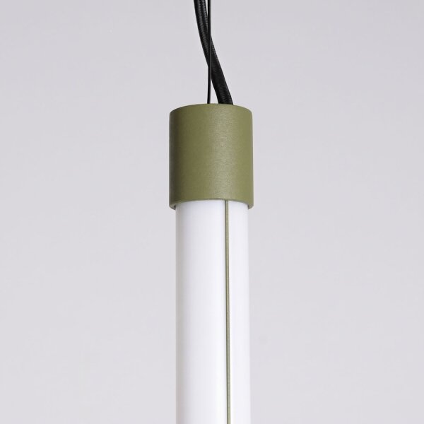 LED Pendelleuchte dimmbar Push-DIM Olivgrün 3000K Ø3 cm