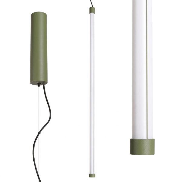 LED Hängelampe dimmbar Push-DIM Olivgrün 4000K Ø3 cm