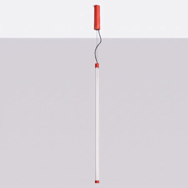 LED Pendelleuchte dimmbar Push-DIM Rot 4000K Ø3 cm