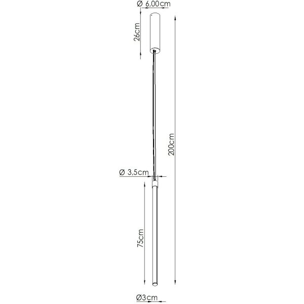 LED Pendelleuchte dimmbar Push-DIM Rot 4000K Ø3 cm