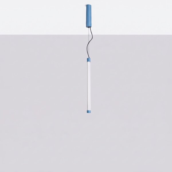 LED Pendelleuchte Hellblau Stahl dimmbar 4000K B:3 cm