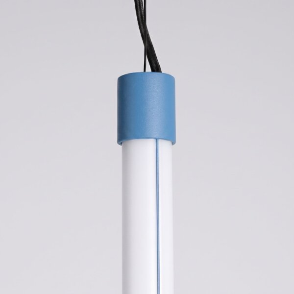 LED Pendelleuchte Hellblau Stahl dimmbar 4000K B:3 cm
