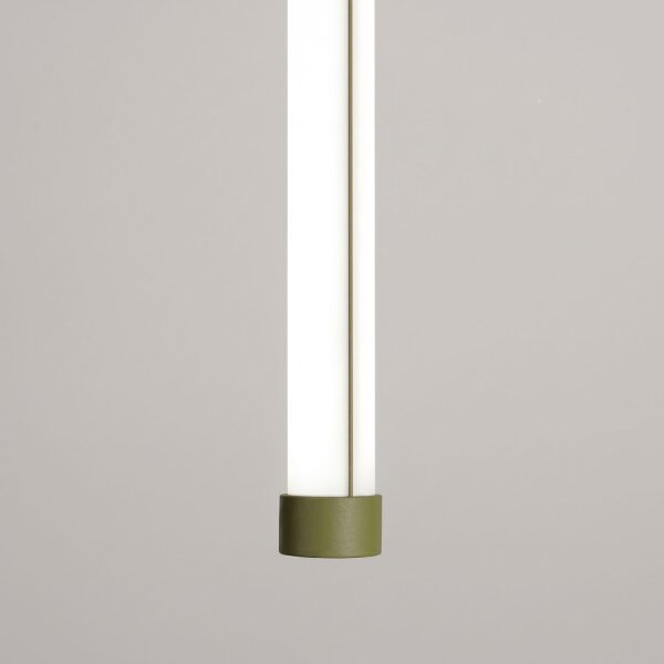 LED Pendelleuchte dimmbar Olivgrün Stahl 4000K B:3 cm