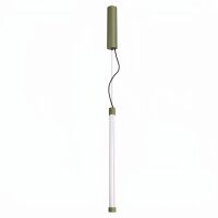 LED Pendelleuchte dimmbar Olivgr&uuml;n Stahl 4000K B:3 cm