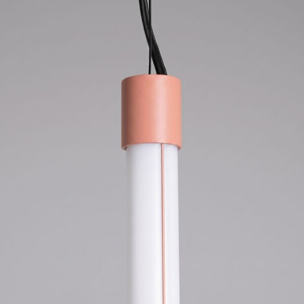 LED Pendelleuchte dimmbar Stahl Pfirsich 3000K B:3 cm