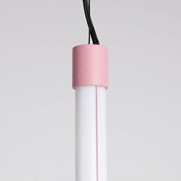 LED Hängelampe dimmbar Push-DIM Pink Stahl 3000K B:3 cm