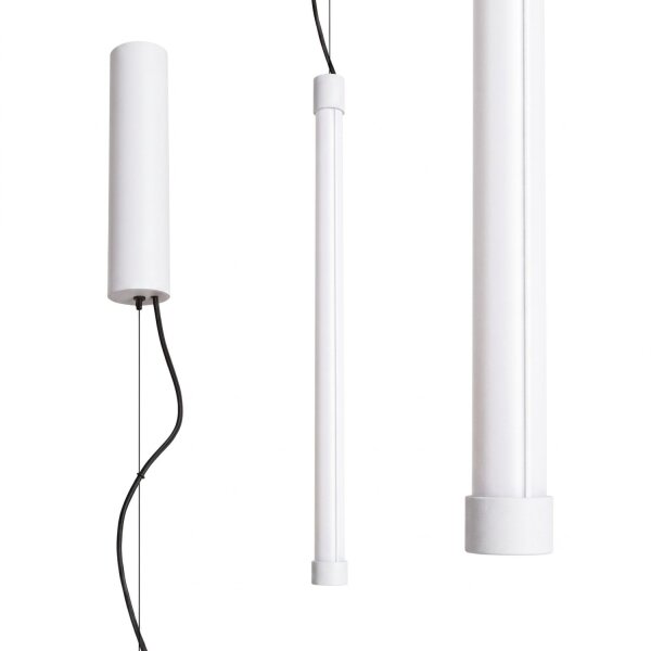 LED Hängelampe dimmbar Push-DIM Stahl Weiß 3000K B:3 cm