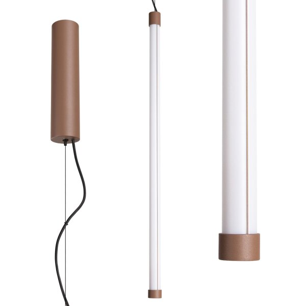 LED Hängelampe dimmbar Push-DIM Braun 4000K L:3 cm