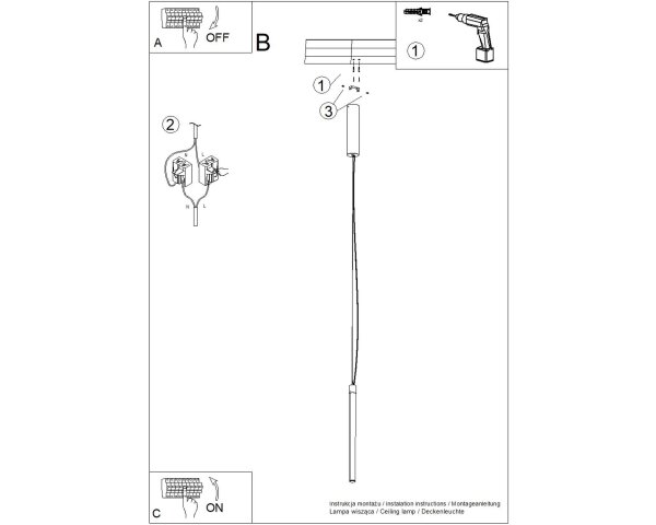 LED Hängelampe dimmbar Push-DIM Braun 4000K L:3 cm