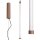 LED Hängelampe dimmbar Push-DIM Braun 4000K L:3 cm