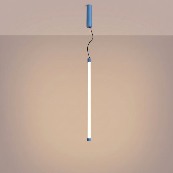 LED Pendelleuchte dimmbar Hellblau Stahl 3000K L:3 cm