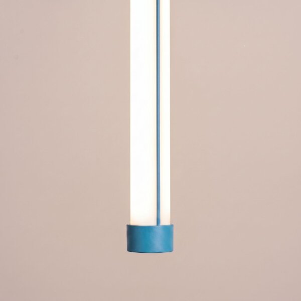 LED Pendelleuchte dimmbar Hellblau Stahl 3000K L:3 cm