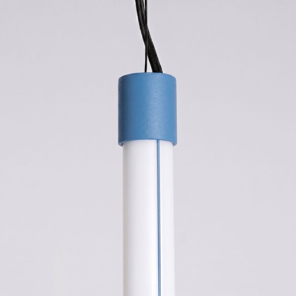 LED Pendelleuchte dimmbar Hellblau Stahl 3000K L:3 cm