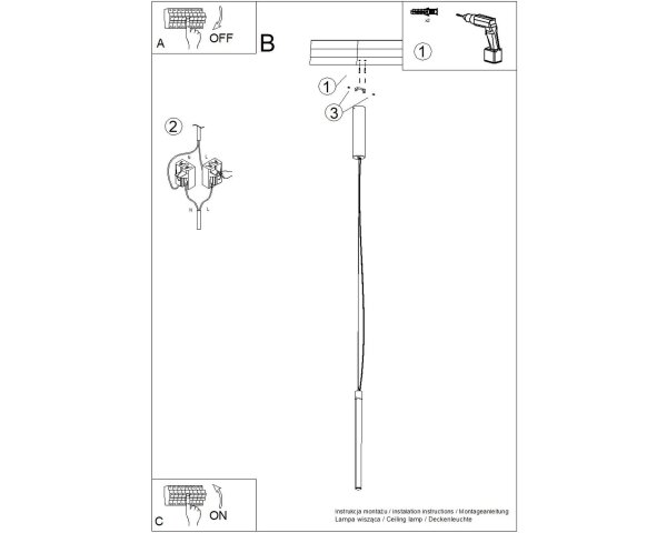 LED Pendelleuchte dimmbar Pfirsich Stahl 4000K L:3 cm