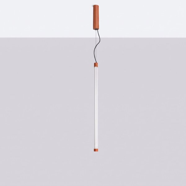 LED Pendelleuchte dimmbar Ockerrot Stahl 3000K L:3 cm