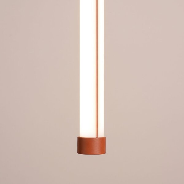 LED Pendelleuchte dimmbar Ockerrot Stahl 3000K L:3 cm