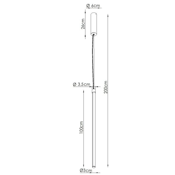 LED Hängelampe dimmbar Push-DIM Taupe 4000K L:3 cm