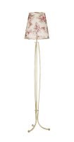 Lampadaire CRINE Fleurs 165cm Shabby Or Blanc