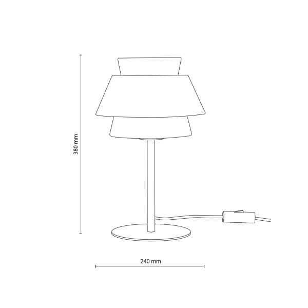 Tischleuchte Beige Natur Ø24 cm 38 cm E27 Ø24 cm Modern