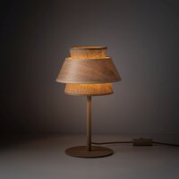 Tischleuchte Beige Natur Ø24 cm 38 cm E27...