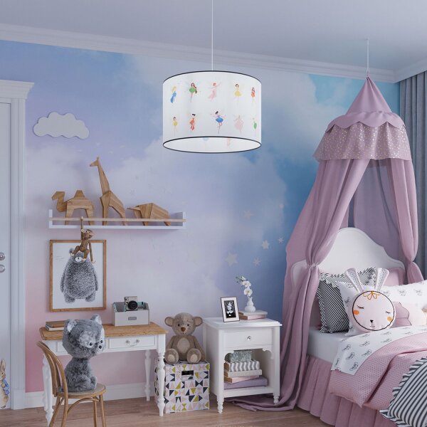 Hängelampe Kinder Mädchen Feen E27 Ø30 cm blendarm