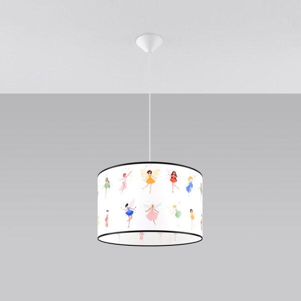 Pendelleuchte Kinder Mädchen Feen E27 Ø40 cm blendarm