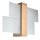 Wandlampe Skandinavisch Holz Glas E27 L:43 cm blendarm