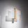 Wandlampe Skandinavisch Holz Glas E27 L:43 cm blendarm