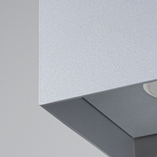 Deckenlampe Aluminium Grau Würfel GU10 B:10 cm Modern