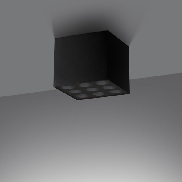 LED Deckenlampe Schwarz Modern B:9,5 cm 4000 K 1859 lm