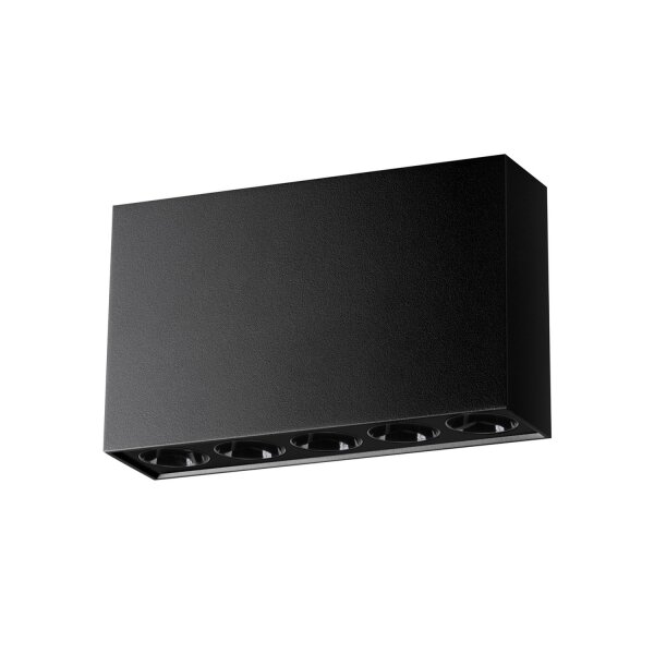 LED Deckenleuchte Schwarz L:13,7 cm 4000 K 1168 lm
