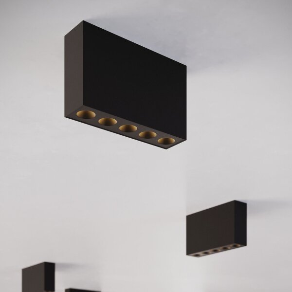 LED Deckenleuchte Schwarz L:13,7 cm 4000 K 1168 lm