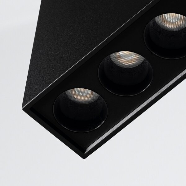 LED Deckenleuchte Schwarz L:13,7 cm 4000 K 1168 lm