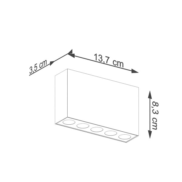 LED Deckenleuchte Schwarz L:13,7 cm 4000 K 1168 lm