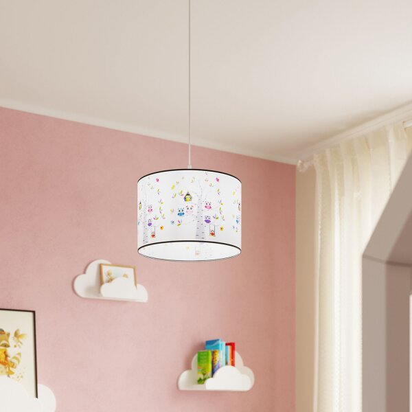 Pendelleuchte Kinder Eulen Jungen Mädchen E27 Ø30 cm