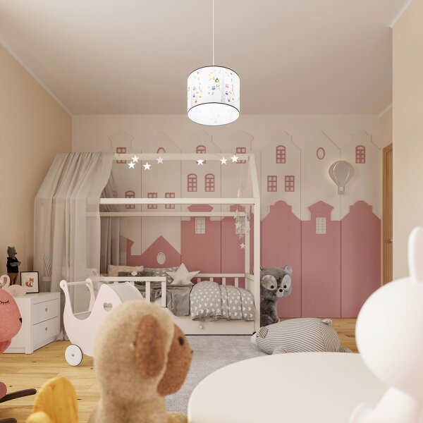 Pendelleuchte Kinder Eulen Jungen Mädchen E27 Ø30 cm