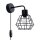 Wandlampe mit Schalter Schwarz Kabel E14 H:23 cm Draht