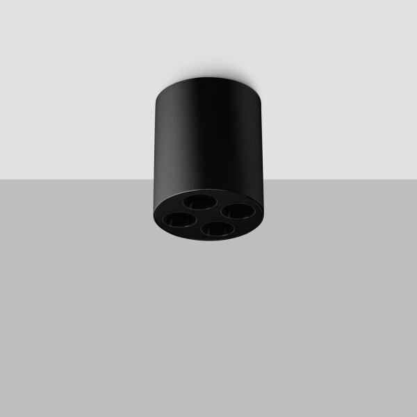 LED Aufbauspot Schwarz Ø7,2 cm 4000 K 887 lm Aufputz
