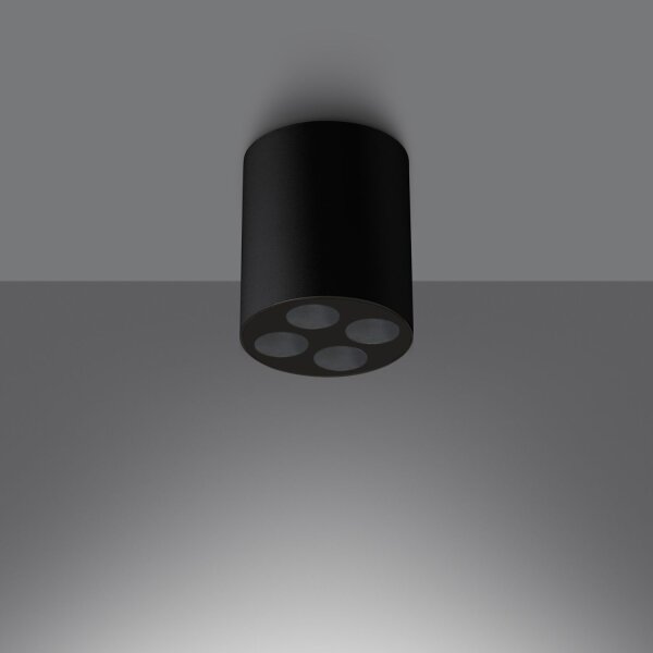 LED Aufbauspot Schwarz Ø7,2 cm 4000 K 887 lm Aufputz