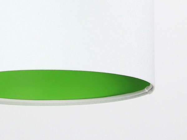 Lampe à suspendre Lampe de salon Blanc Vert Tissu