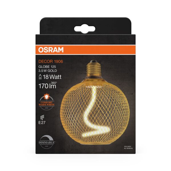LED Leuchtmittel E27 in Gold 1800 K 170 lm OSRAM