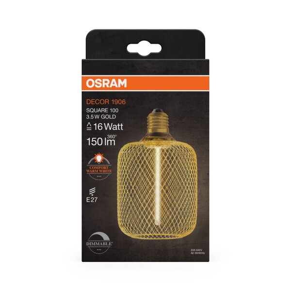 LED Leuchtmittel E27 1800 K 150 lm in Gold Ø 10 cm OSRAM