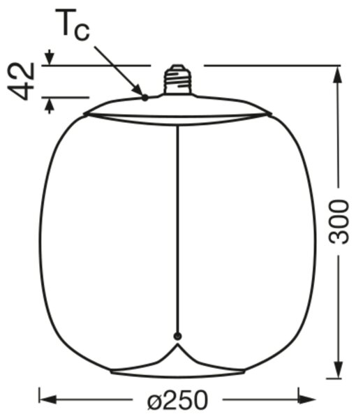 Deko Leuchtmittel LED E27 Ø 25 cm 1800 K 100 lm OSRAM