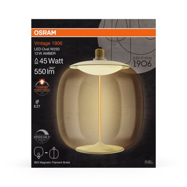 LED Leuchtmittel E27 groß Ø 25 cm XXL 1800 K 550 lm OSRAM
