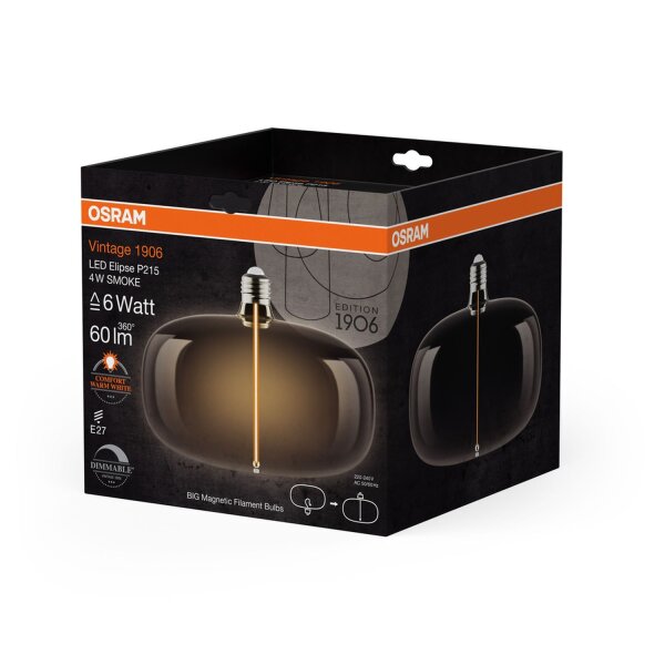 LED Leuchtmittel Glas Ø 21,5 cm E27 1800 K 60 lm OSRAM