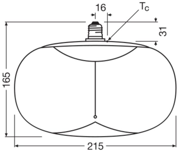 LED Leuchtmittel Glas Ø 21,5 cm E27 1800 K 60 lm OSRAM