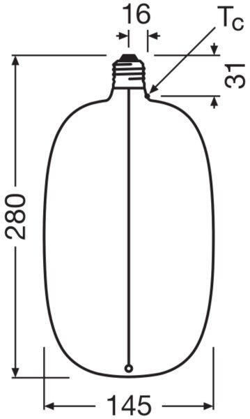 LED Leuchtmittel E27 28 cm lang Braun 1800 K 200 lm OSRAM